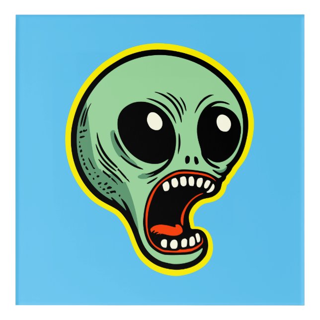 Screaming Alien Acrylic Print (Front)
