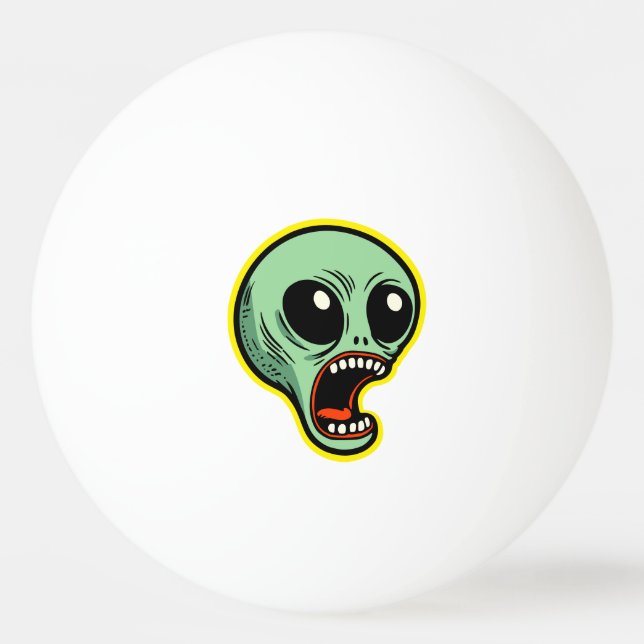 Screaming Alien Ping Pong Ball (Front)