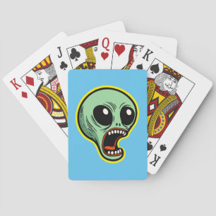 Screaming Alien Poker Cards