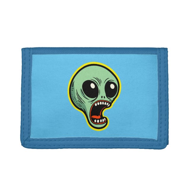 Screaming Alien Tri-fold Wallet (Front)
