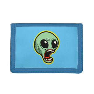 Screaming Alien Trifold Wallet