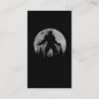 Screaming Bigfoot Full Moon Silhouette Business Card