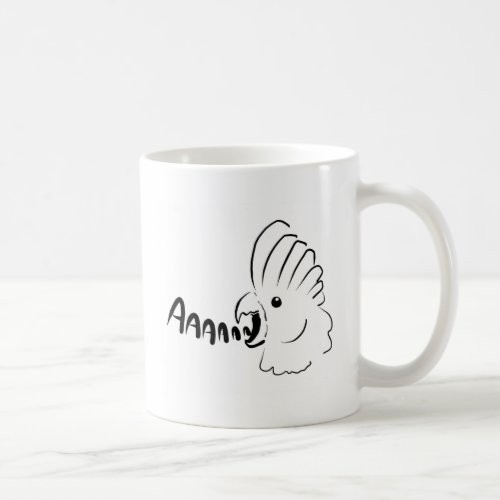 Screaming bird cockatoo birb screeching coffee mug
