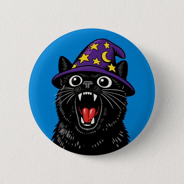 Screaming Cat Button (Front)