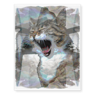 Screaming Cat Tattoo