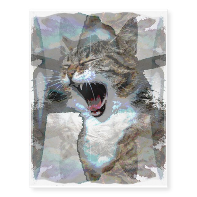 Screaming Cat Tattoo (Front)