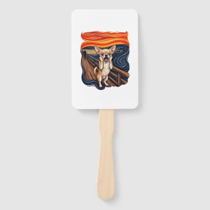 Screaming Chihuahua Dog Scream Bridge_1 Hand Fan