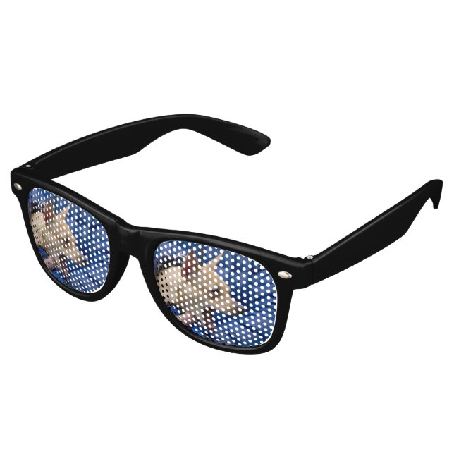 Screaming Chihuahua Retro Sunglasses (Angled)