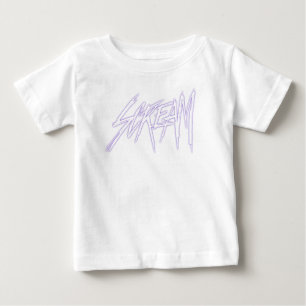Screaming Child Crying Scream Todler Calligraphy Baby T-Shirt