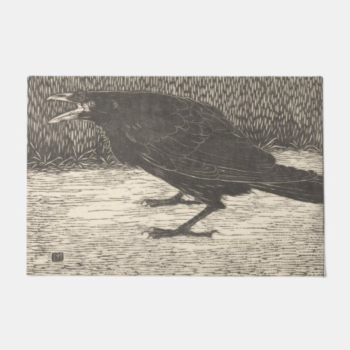 Screaming Crow by Jan Mankes Doormat