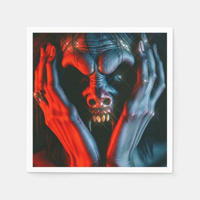 Screaming demon napkins (Front)