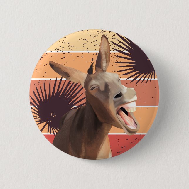 Screaming Donkey Summer Vibes Button (Front)