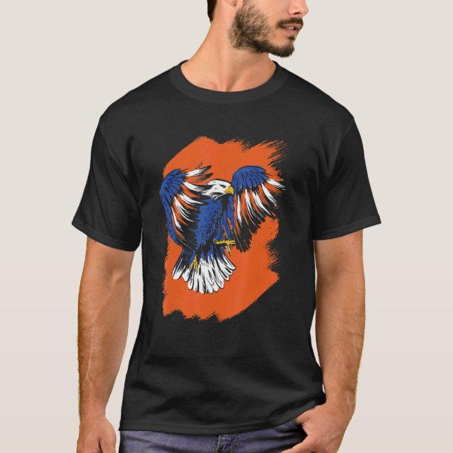 Screaming Eagle Usa Flag 4th Of July For Patriotic T-Shirt (Front)