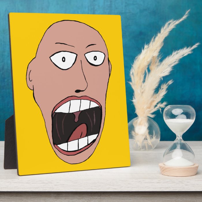 Screaming Face Photo Plaque