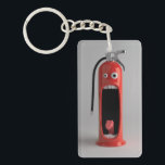 Screaming Fire Extinguisher Acrylic Keychain<br><div class="desc">Something about this image makes me chuckle!  Cute bright red screaming fire extinguisher - Perhaps he is screaming "FIRE"???</div>