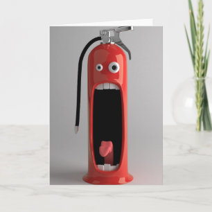 Screaming Fire Extinguisher Card