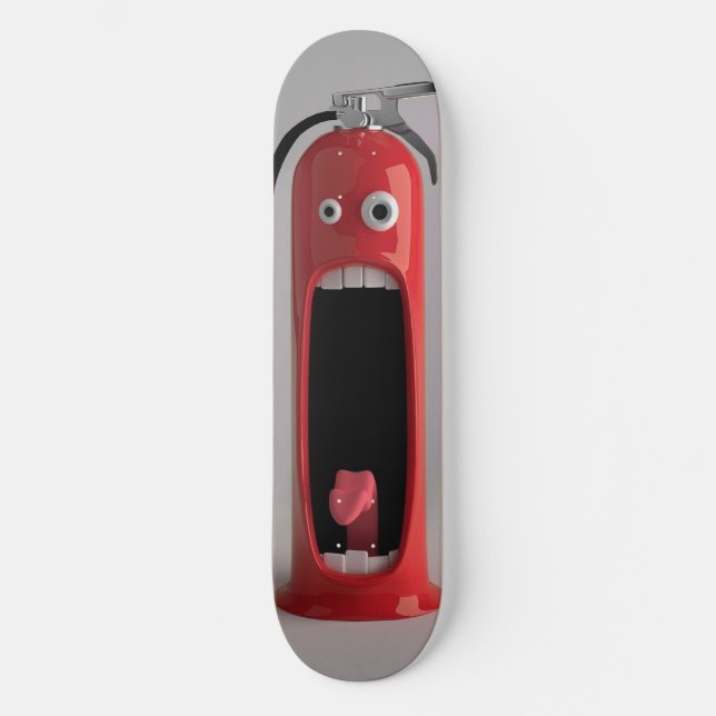 Screaming Fire Extinguisher Skateboard Deck (Front)