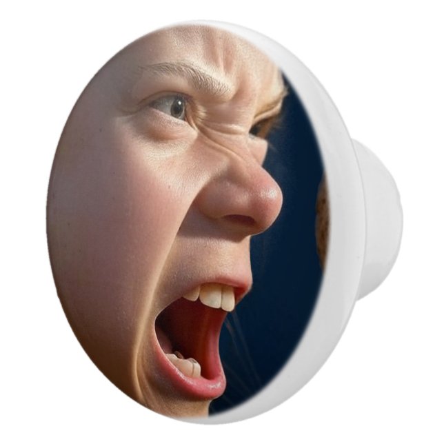 Screaming Girl ceramic knob (Right)