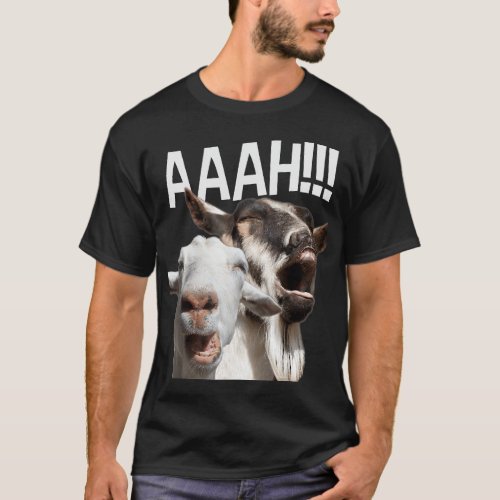 Screaming Goats AAAH Funny Crazy Goat Lover Pri T_Shirt