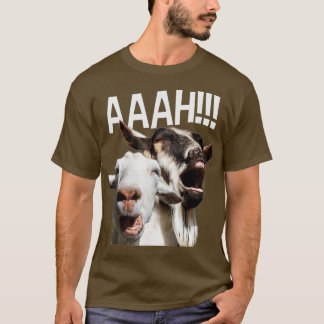 Screaming Goats AAAH Funny Crazy Goat Lover Print T-Shirt