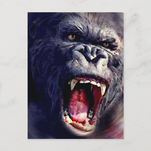 Screaming Gorilla Postcard