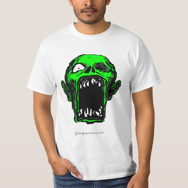 Screaming Green Zombie T-shirt (Front)