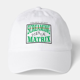 Screaming Inside Glitch Art Cyberpunk Typography Hat