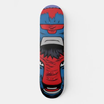 Screaming Monkey Monster Totem 03 Skateboard by BOLO_DESIGNS at Zazzle