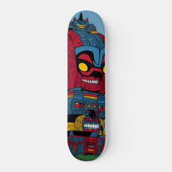 Screaming Monkey Monster Totem 05 Skateboard by BOLO_DESIGNS at Zazzle