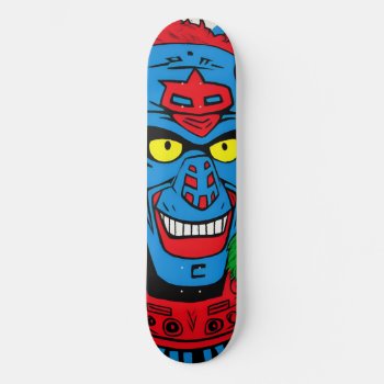 Screaming Monkey Monster Totem 06 Skateboard by BOLO_DESIGNS at Zazzle