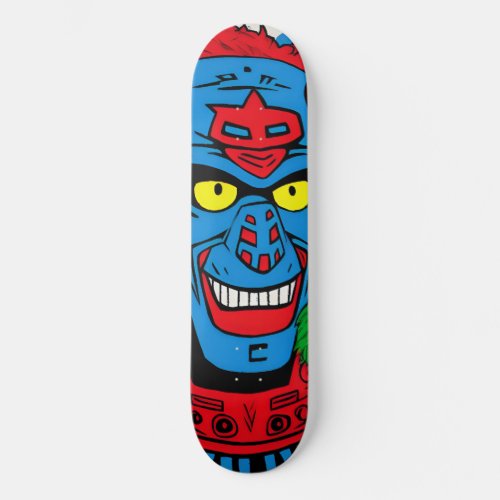 Screaming Monkey Monster Totem 06 Skateboard