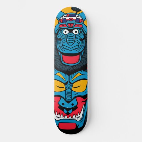 Screaming Monkey Monster Totem 07 Skateboard