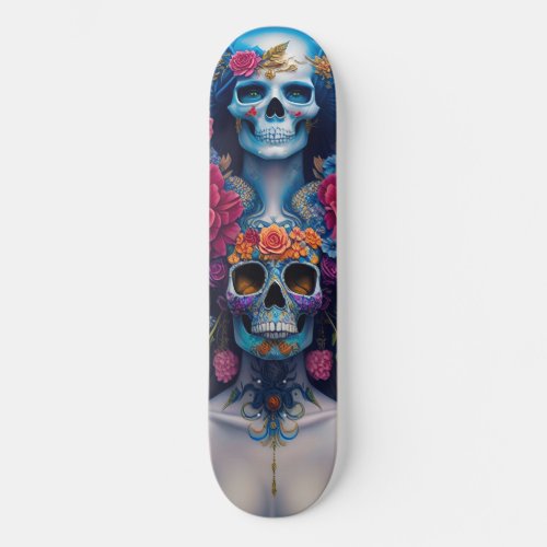 Screaming Monkey Monster Totem _ Day of the Dead Skateboard