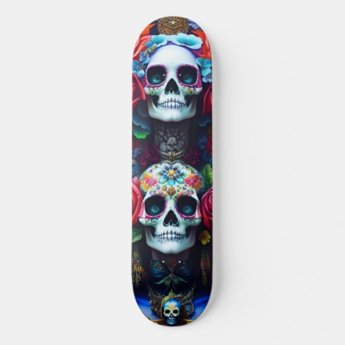 Screaming Monkey Monster Totem _ Day of the Dead Skateboard