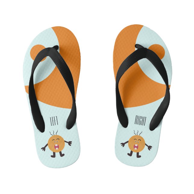 Screaming orange body kid's flip flops (Footbed)