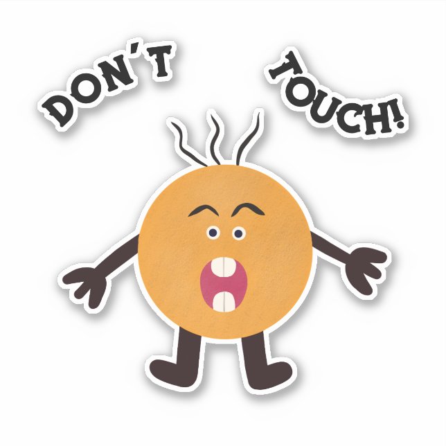 Screaming orange man sticker (Front)