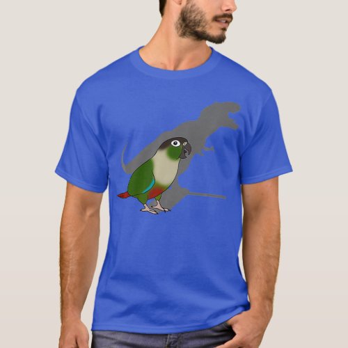 Screaming Parrot Birb Memes Funny T_Rex Green T_Shirt