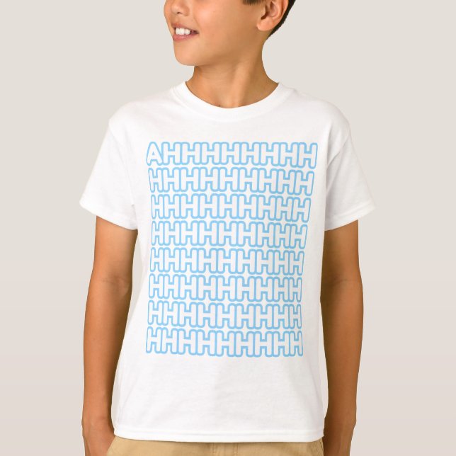Screaming Pastel Blue Kid’s T-Shirt (Front)