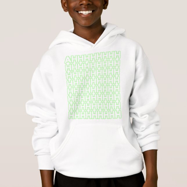 Screaming Pastel Green Kid’s Hoodie (Front)