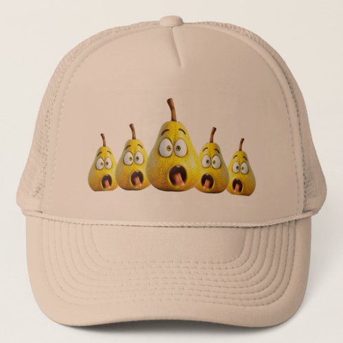 Screaming pear trucker hat