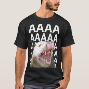 Screaming Possum Aaaa Cute  Opossum Dank Meme Men  T-Shirt