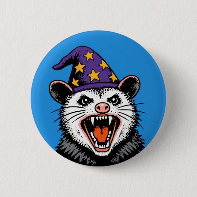 Screaming Possum Button (Front)