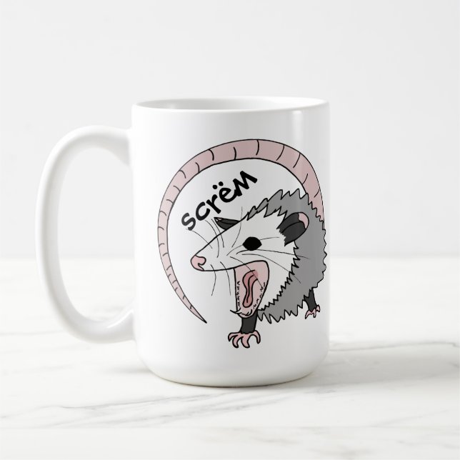 Screaming Possum Coffee Mug (Left)