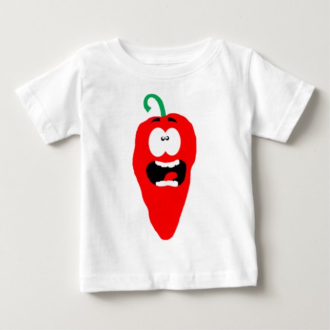 Screaming Red Hot Chili Pepper Baby T-Shirt (Front)