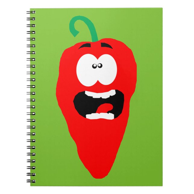 Screaming Red Hot Chili Pepper Notebook (Front)