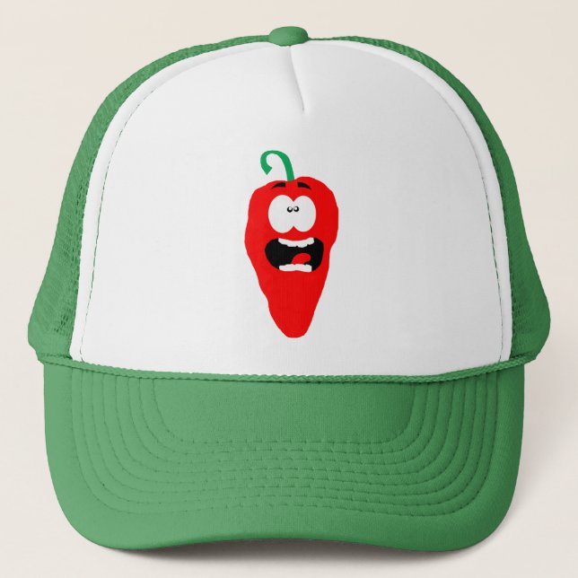 Screaming Red Hot Chili Pepper Trucker Hat (Front)