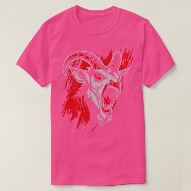 Screaming scary goat T-Shirt (Design Front)