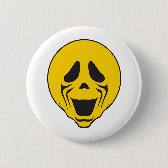 Screaming Scream Face Pinback Button (Front)
