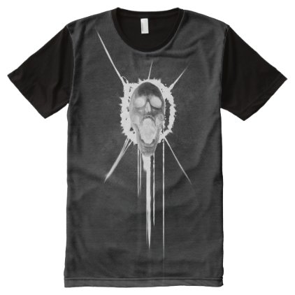 Screaming Skull (Black inverted) All-Over-Print Shirt