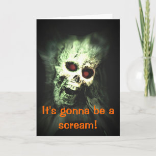 Screaming Skull Halloween Invitation